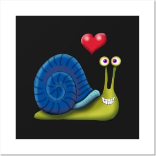 cute snail Posters and Art